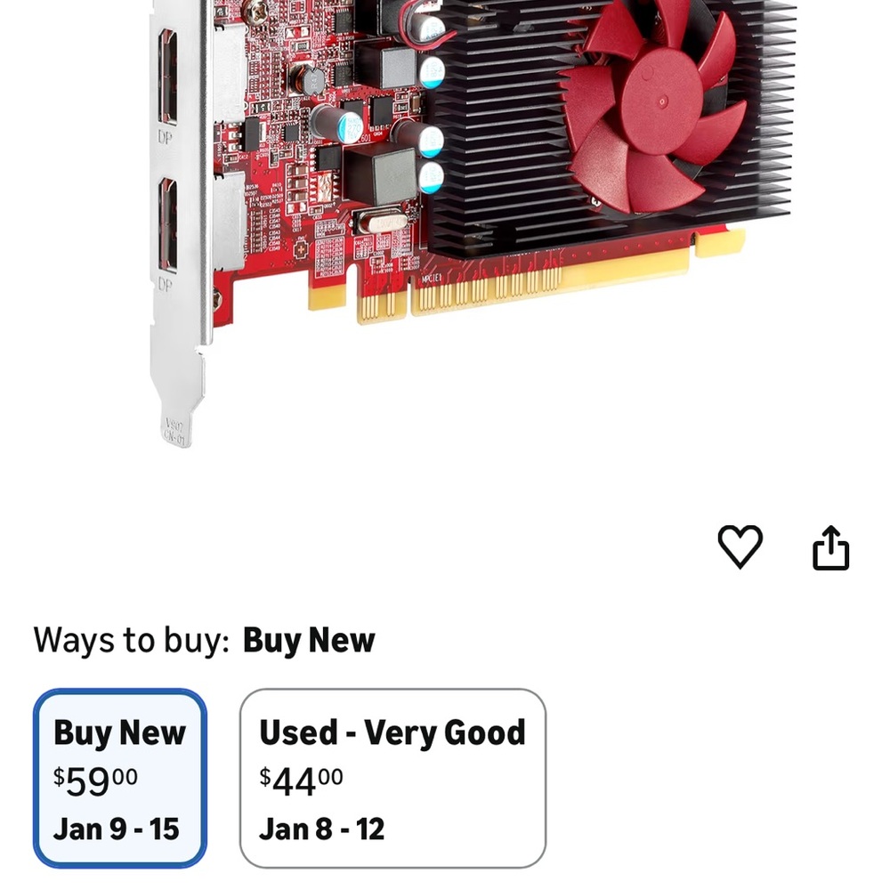 HP L39870-001 AMD Radeon R7 430 2GB PCI Express Dual DisplayPort Video Card GPU